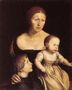 Hans Holbein Konstnarens with wife Katherine and Philipp
